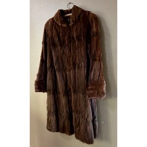 Vintage Furs Of Quality Olive M Duling Furrier Authentic Mink Fur Coat Large